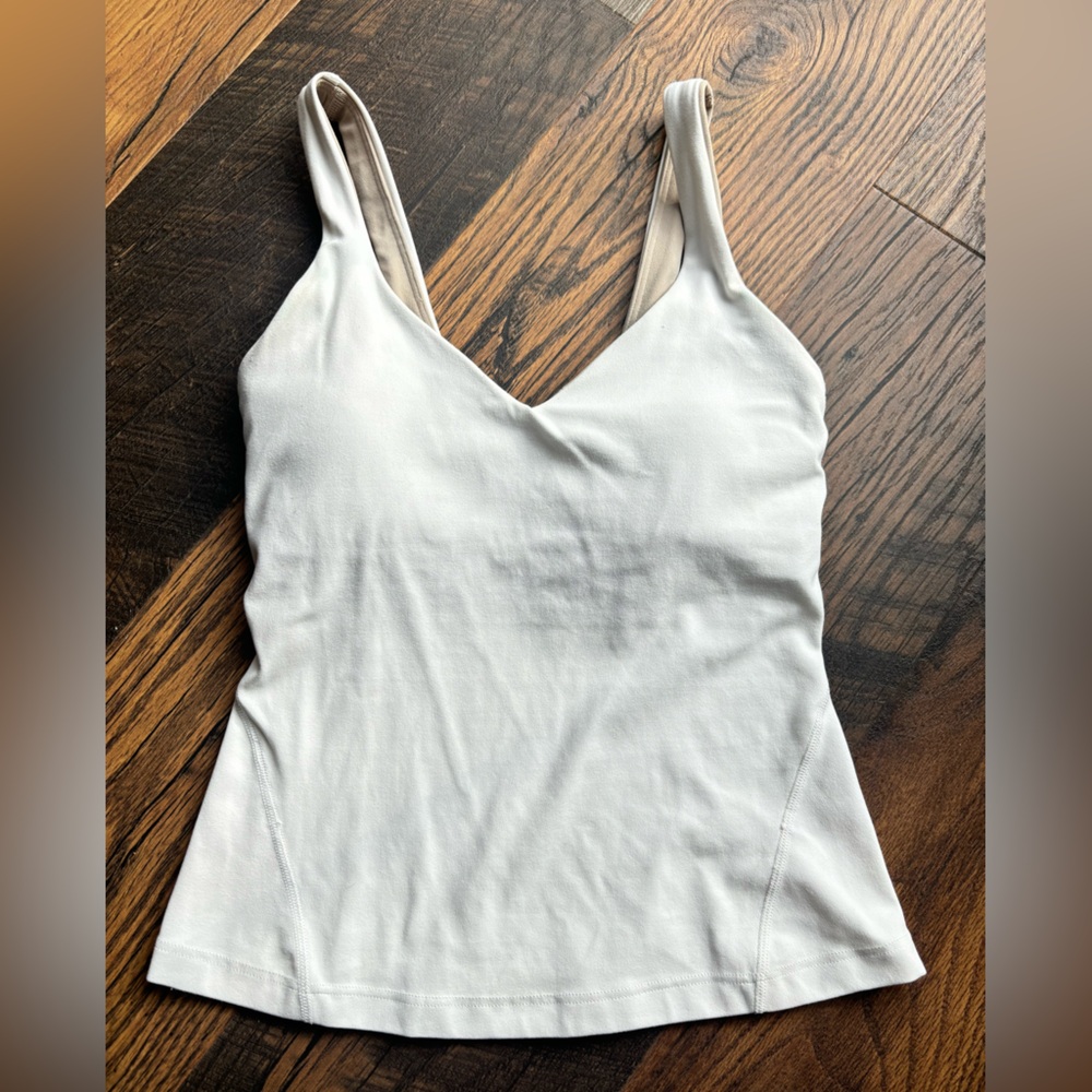 Lululemon White Align Tank Waist-Length